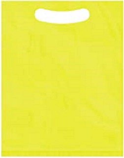 Lemon Yellow Colour D Cut Bags Pack of 500